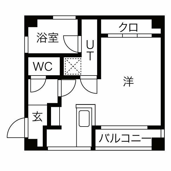 Y-STAGEI(ワンルーム/2階)の間取り写真