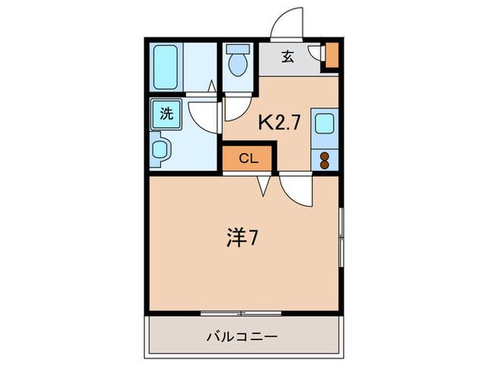 OS COART(1K/2階)の間取り写真