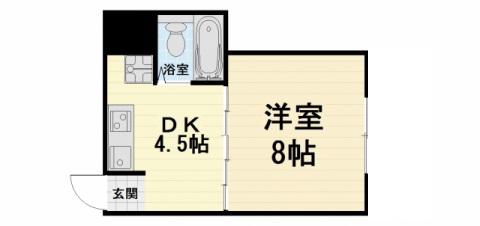 GLYCINEIII(1DK/3階)の間取り写真