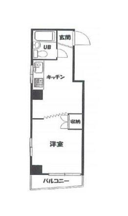 ジュネス馬込(ワンルーム/5階)の間取り写真