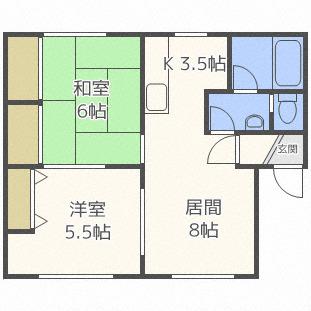 Mコート(2LDK/2階)の間取り写真
