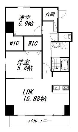 MS DREAM X(2LDK/6階)の間取り写真