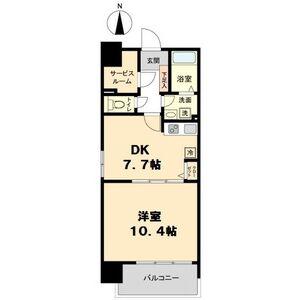 WILLDO 太閤通(1DK/6階)の間取り写真