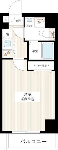 XEBEC東日暮里Ⅱ(1K/8階)の間取り写真
