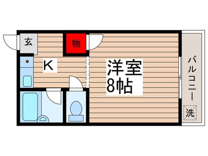 第一コーポ川島(1K/2階)の間取り写真