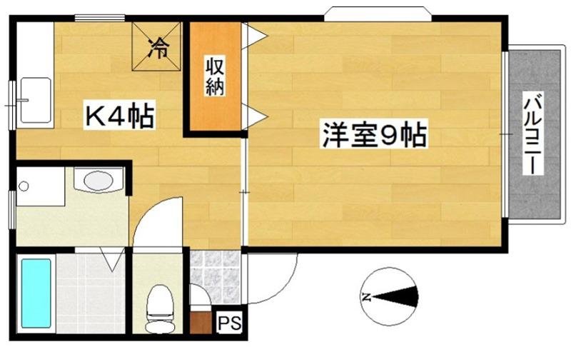STAYFUL サウス15(1K/1階)の間取り写真
