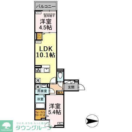 グラナーデ東水元(2LDK/2階)の間取り写真