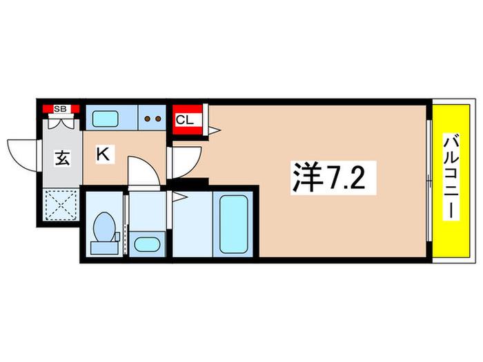 AILE南武庫之荘ウエスト(1K/3階)の間取り写真