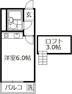 ASPECI(ワンルーム/2階)の間取り写真