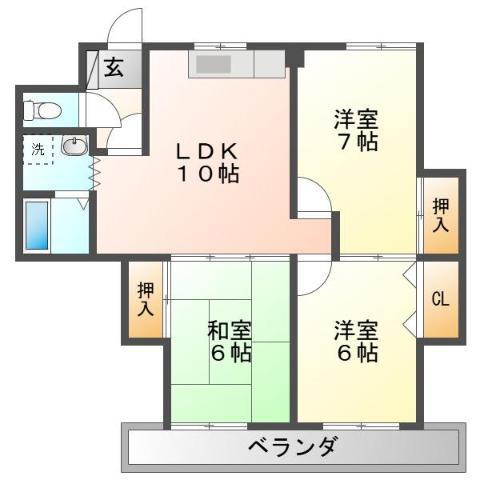 AVANCE61(3LDK/3階)の間取り写真