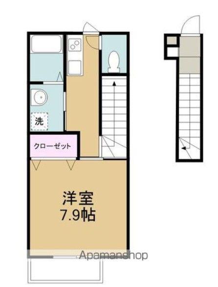 BELLACALMA(1K/2階)の間取り写真