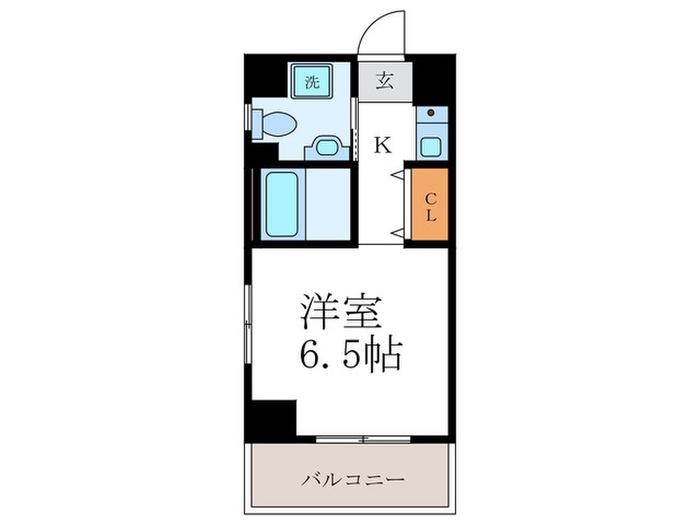 プレジール西院(1K/4階)の間取り写真