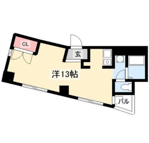 クレセール花の木(ワンルーム/2階)の間取り写真