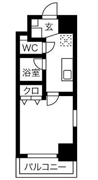 スパシエルクス大宮(1K/10階)の間取り写真