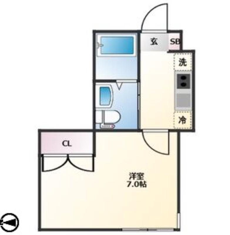 ADIOS平成II(1K/1階)の間取り写真