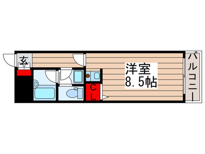 グリーンフォレスト(ワンルーム/2階)の間取り写真
