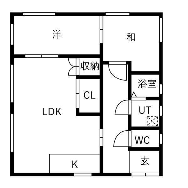 YONE I(2LDK/1階)の間取り写真