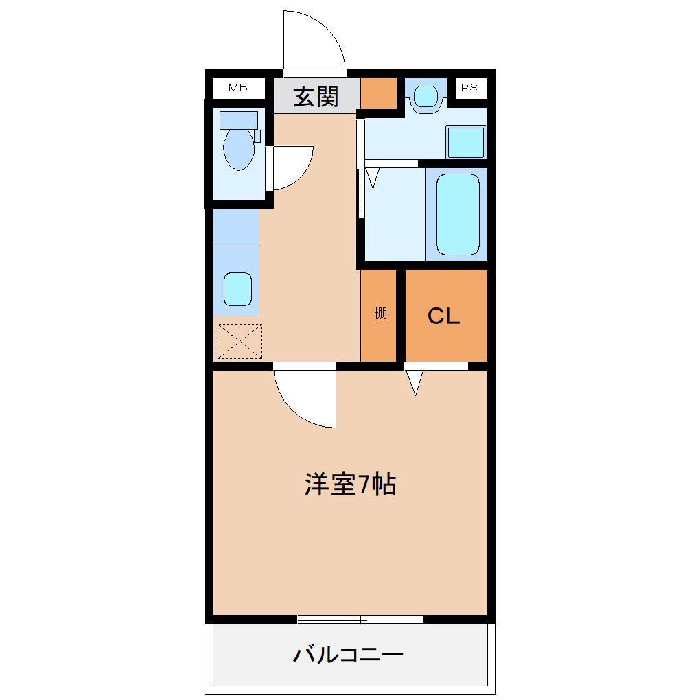 MINC F(1K/1階)の間取り写真