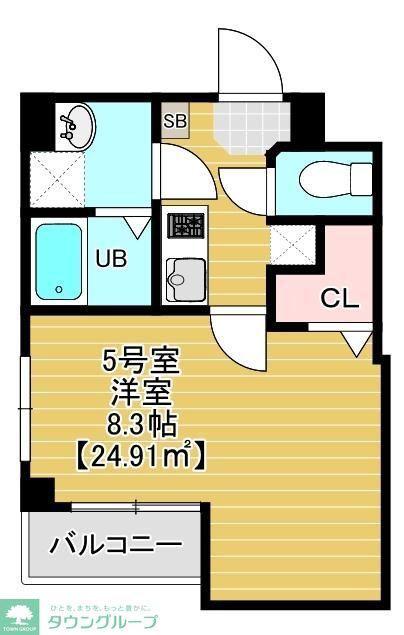 SERRA蘇我(1K/3階)の間取り写真