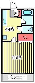 コモンズ(1K/1階)の間取り写真