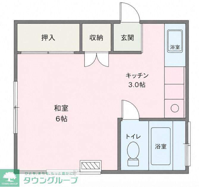 コーポダイアナ(1K/1階)の間取り写真