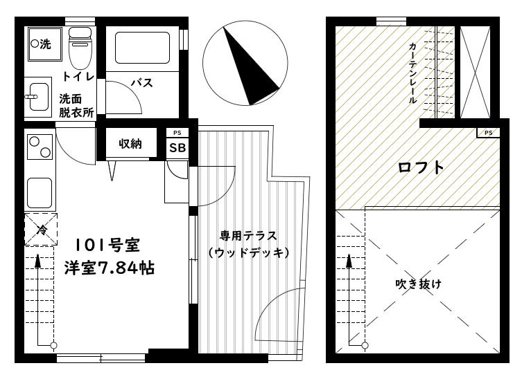 クラソ永福 和(ワンルーム/1階)の間取り写真
