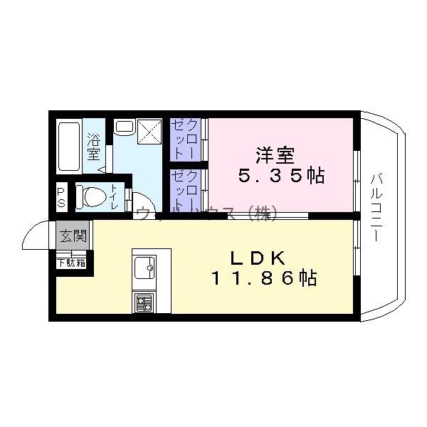 RZ VILLAGE N棟(1LDK/3階)の間取り写真