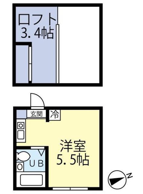 MY PLAN 中野坂上(ワンルーム/2階)の間取り写真