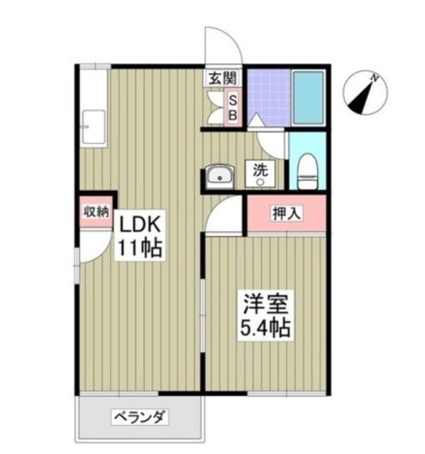 コーポ・ラピュタ2(1LDK/2階)の間取り写真