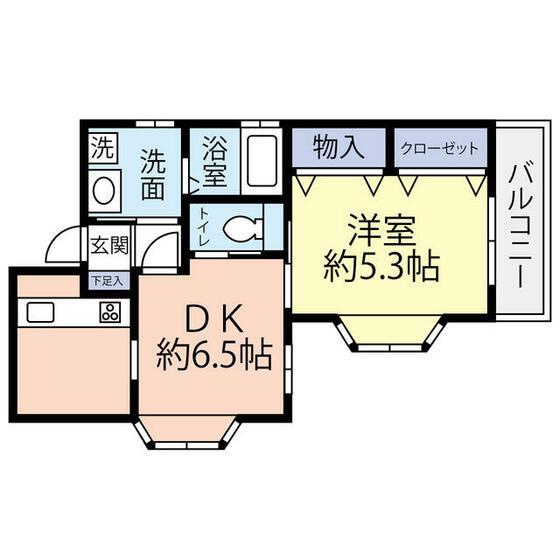 BEACHSIDE BASE SUMA(1DK/2階)の間取り写真