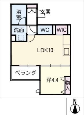 オーサムメゾン御器所(1LDK/3階)の間取り写真