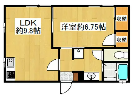 クレマチス(1LDK/1階)の間取り写真