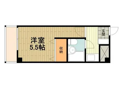 平岡マンション(1K/4階)の間取り写真