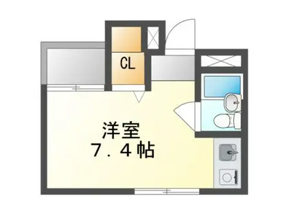 アスティーハイム ホームメイト管理物件(ワンルーム/3階)の間取り写真