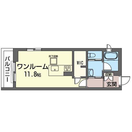 BASE YARD KOUME(ワンルーム/3階)の間取り写真