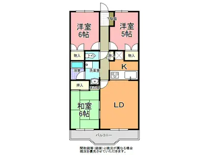 カーサモンテ(3LDK/5階)の間取り写真