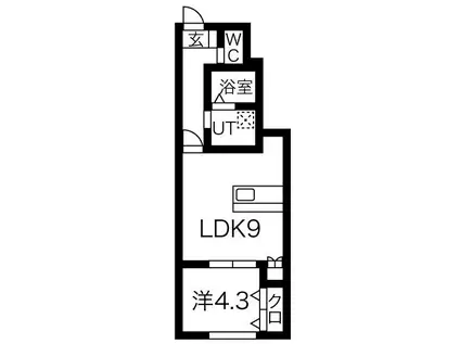 レジョイエ羽島(1LDK/1階)の間取り写真