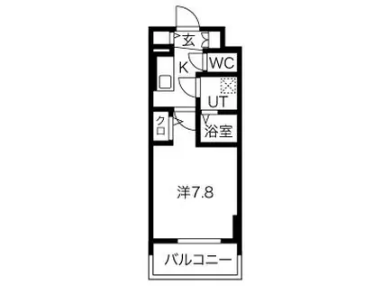 エスリード大須アヴェニュー(1K/8階)の間取り写真