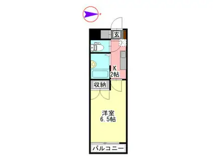 メゾンMASAKI(1K/1階)の間取り写真