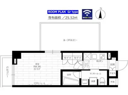 ステージグランデ新中野アジールコート(1K/5階)の間取り写真
