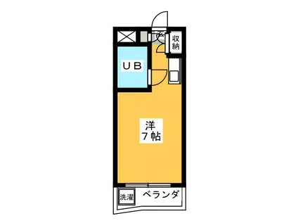 ユースフル八丁畷(ワンルーム/2階)の間取り写真