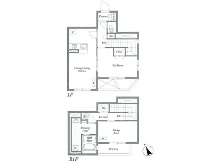 レグルス西新宿(2LDK/1階)の間取り写真