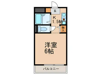 エクセレント六甲(1K/1階)の間取り写真