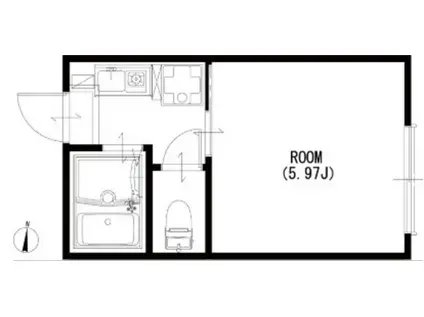 BUNCA北千住(1K/3階)の間取り写真