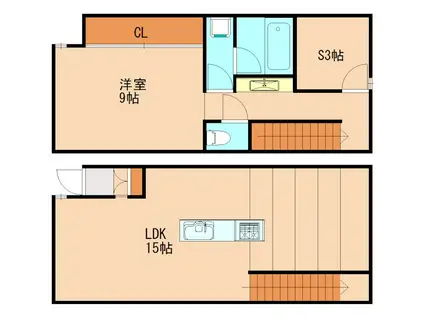 LESTE(1SLDK/1階)の間取り写真