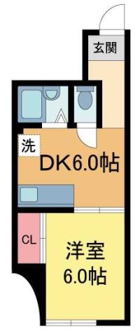 コンコード甲子園(1DK/3階)の間取り写真