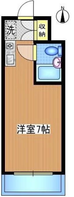 ハイツセラン(ワンルーム/1階)の間取り写真