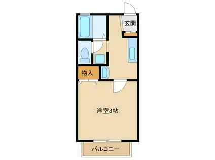 サンモリッツ(1K/2階)の間取り写真