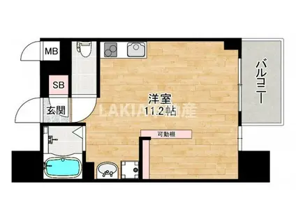 DOUBLE NINE RESIDENCE TENNOJIMINAMI(ワンルーム/8階)の間取り写真