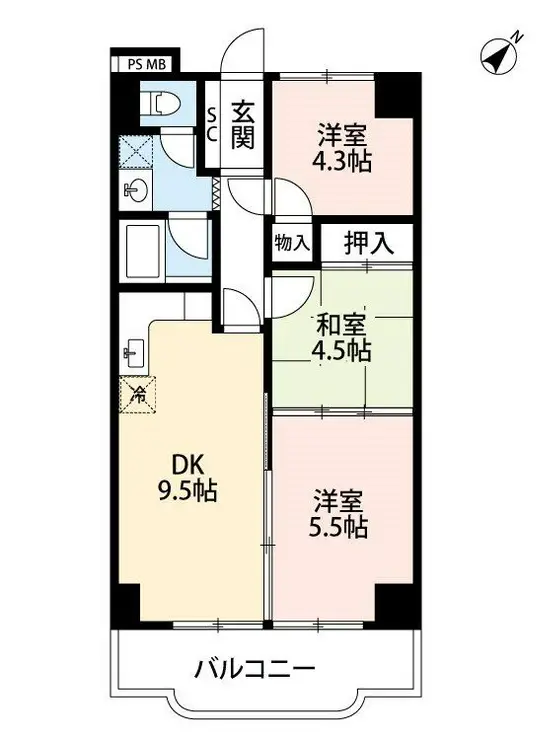 シュターンハイム第1 4階階 間取り